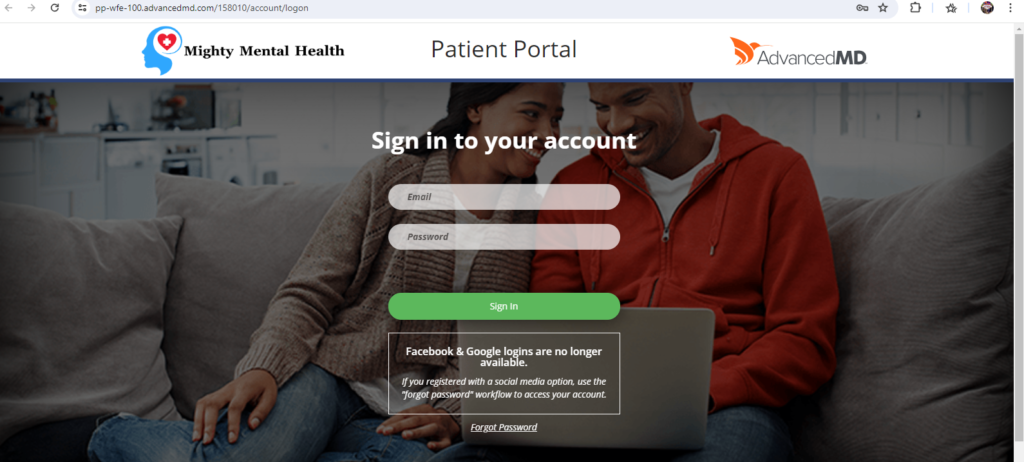 Mighty Mental Health Patient Portal