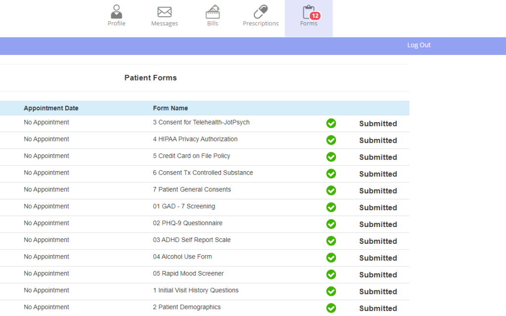 Appointment Data / Patient Form