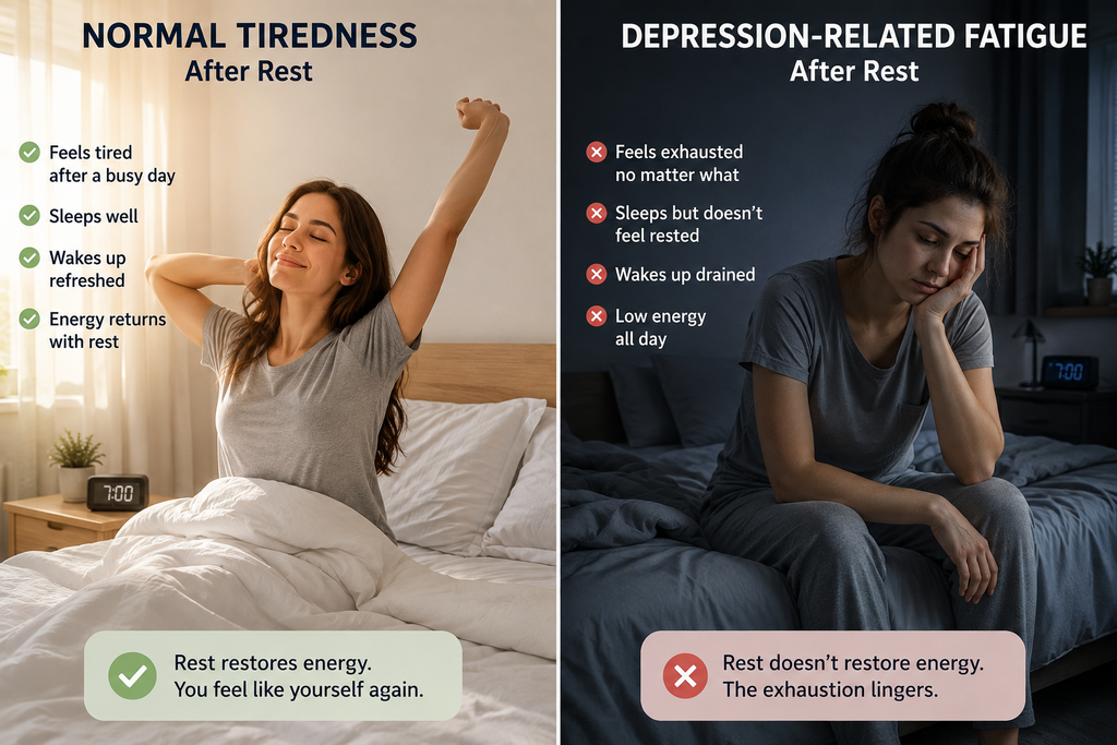 Depression Fatigue vs. Normal Tiredness: What's the Difference